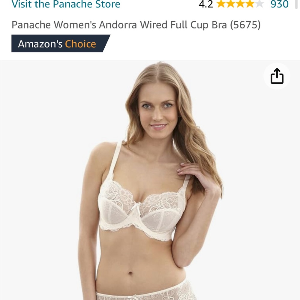 Black, 30GG Panache Lace Bra